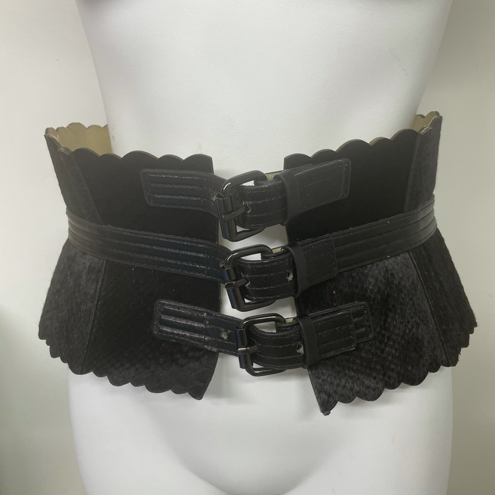 Vintage BCBG black corset wide belt
